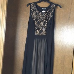 NWT Floor length black formal dress.